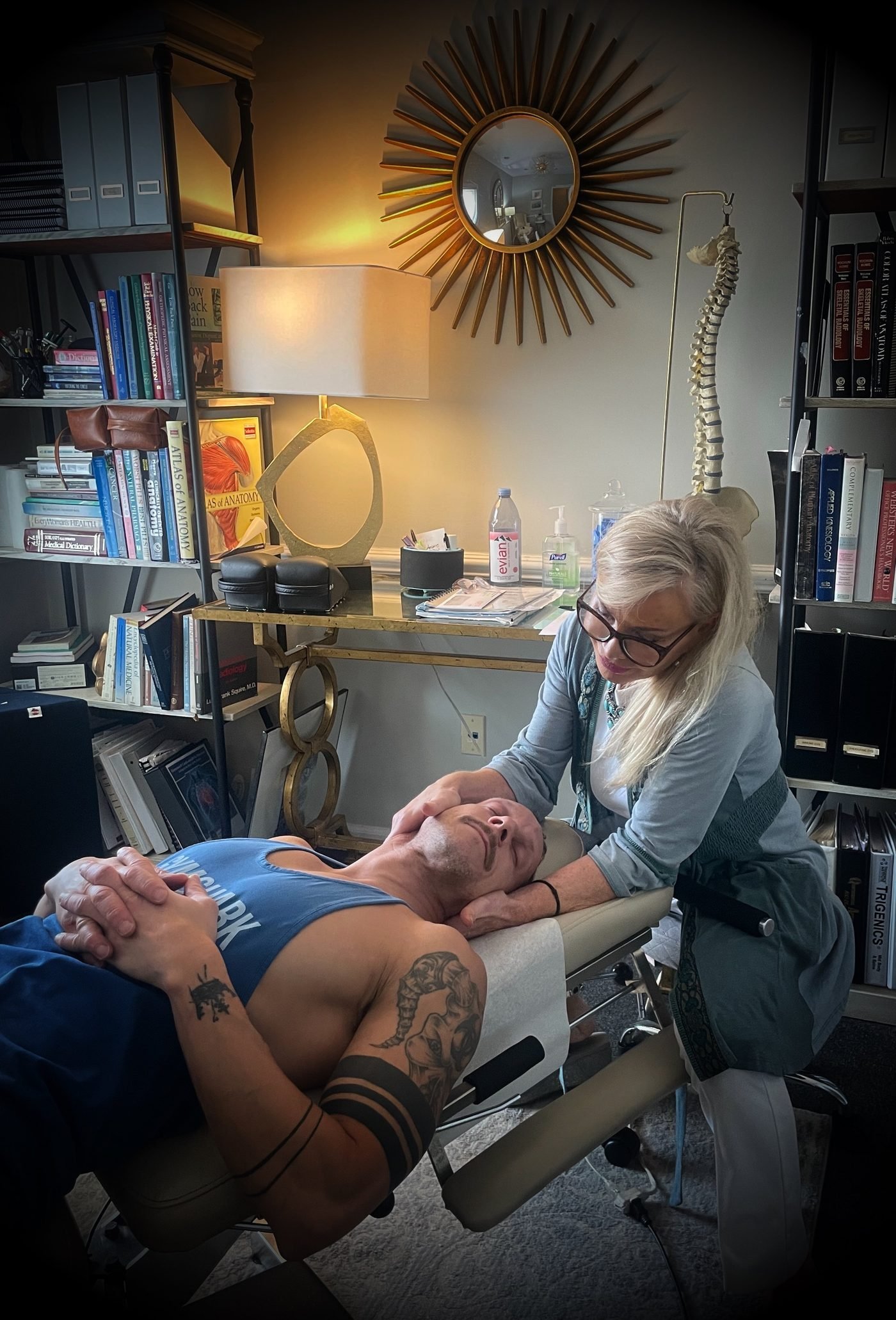 Soft tissue treatment on a patient